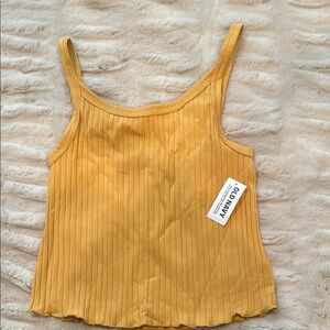 Old Navy Women's Yellow Ribbed Tank Top